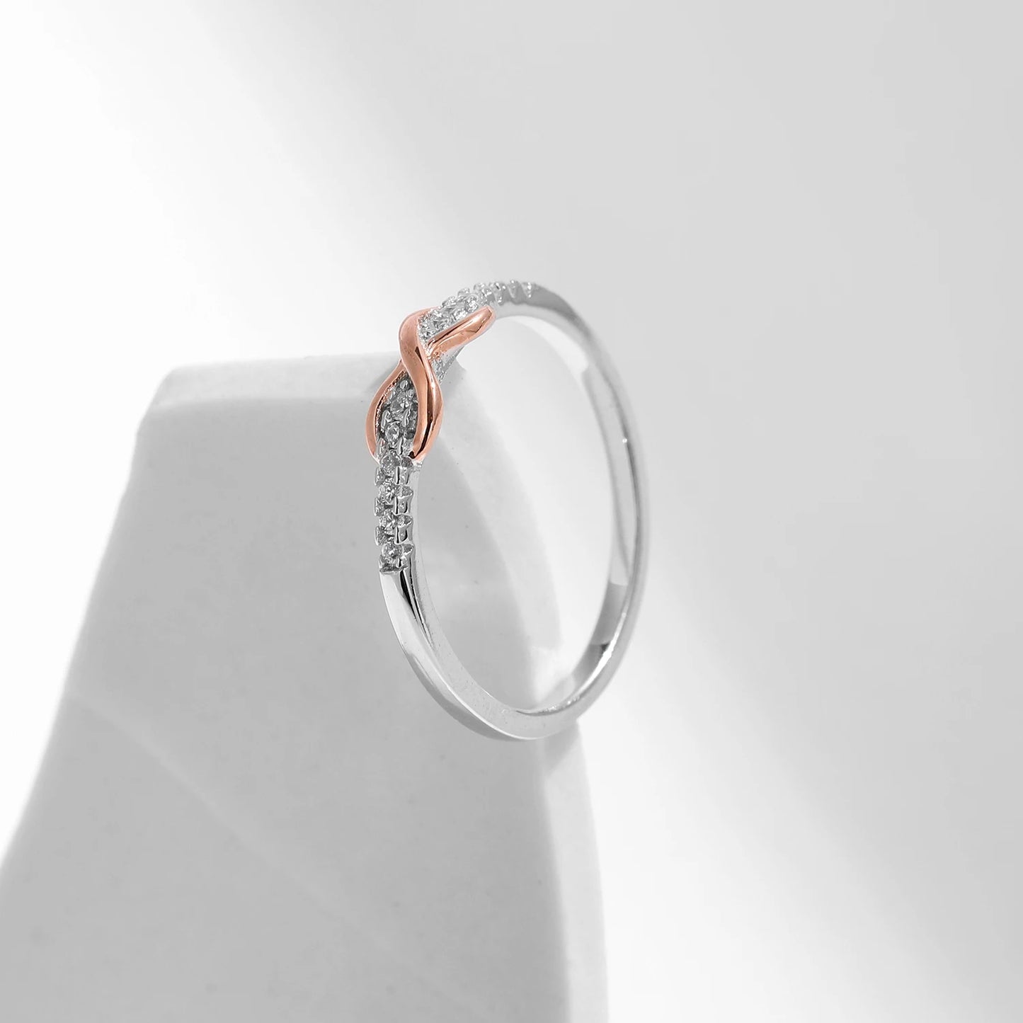 LUXE Solid 925 Sterling Silver Infinite Love Simple Ring Romantic Rose Gold Color Wedding Ring For Women Fine Jewelry Gift