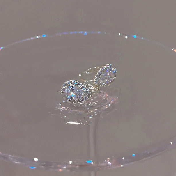 LUXE Real 925 Sterling Silver Zircon Water Drop Hoop Earrings for Fashion Women Geometric Fine Jewelry Minimalist Accessories