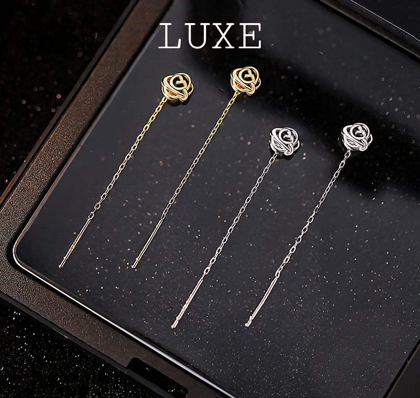 LUXE Real 925 Sterling Silver Hollow Flower Tassel Stud Earrings For Women Cute Plant Fine Jewelry Minimalist Accessories