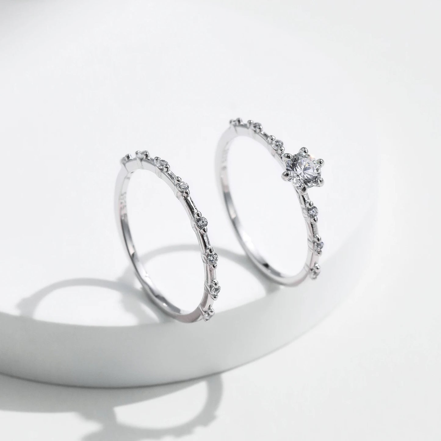 LUXE D Color Moissanite Wedding Band 925 Sterling Silver Eternity Rings Lab Diamond Stackable Exquisite Jewelry For Women Gift