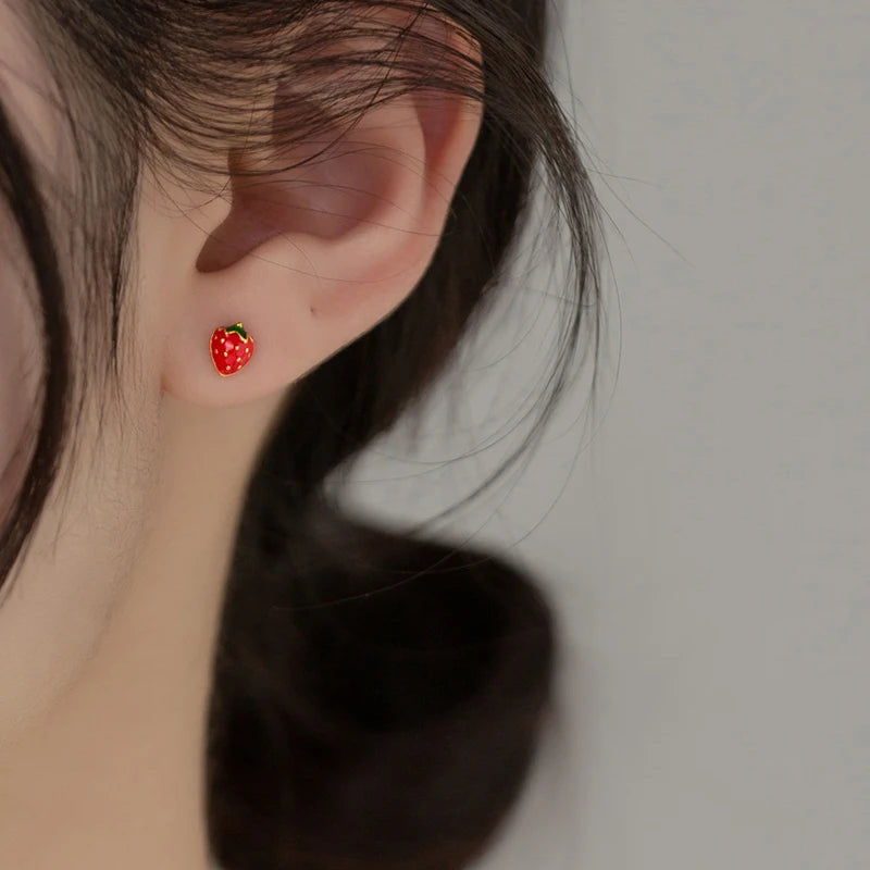 LUXE Real 925 Sterling Silver Mushroom Piercing Screw Ball Stud Earrings for Women Minimalist Fine Jewelry Plant Accessories