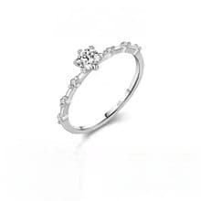 LUXE D Color Moissanite Wedding Band 925 Sterling Silver Eternity Rings Lab Diamond Stackable Exquisite Jewelry For Women Gift