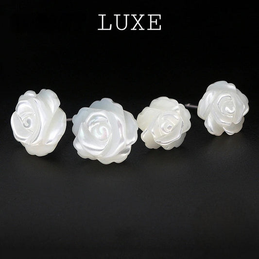 LUXE Real 925 Sterling Silver Shell Flower Stud Earrings For Fashion Women Classic Plant Fine Jewelry Minimalist Accessories