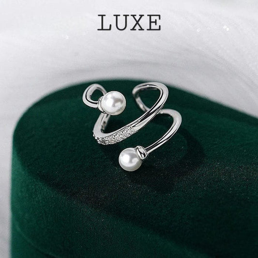 LUXE 1 Piece Real 925 Sterling Silver Zircon Pearl Spiral Clip Earrings For Women Classic Fine Jewelry Geometric Accessories